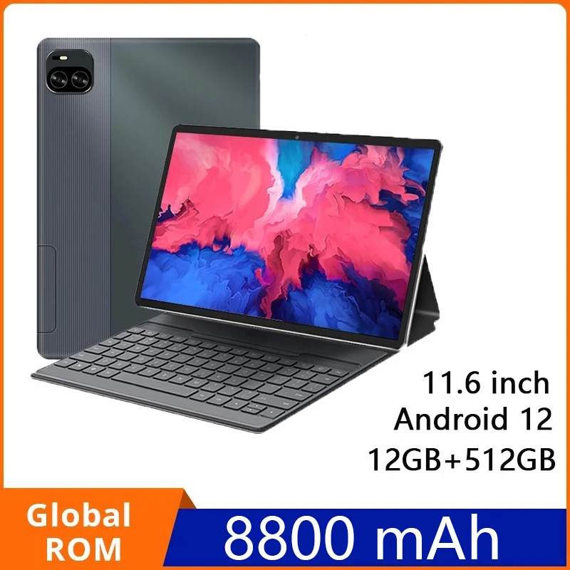 

Global Tablet 11 inch 10 core 12GB+512GB Android 12 tablet 5G call tablettes HD Camera Phone Pad Bluetooth Wifi Tablet PC