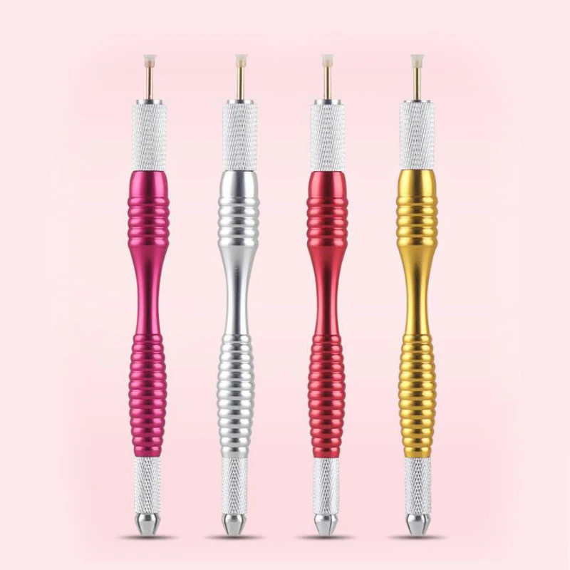 

1pc Double Head Microblading Handles Flat And Round Needle Blade Tebori Pen Eyebrow Embroidery Hand Tool Makeup Supply