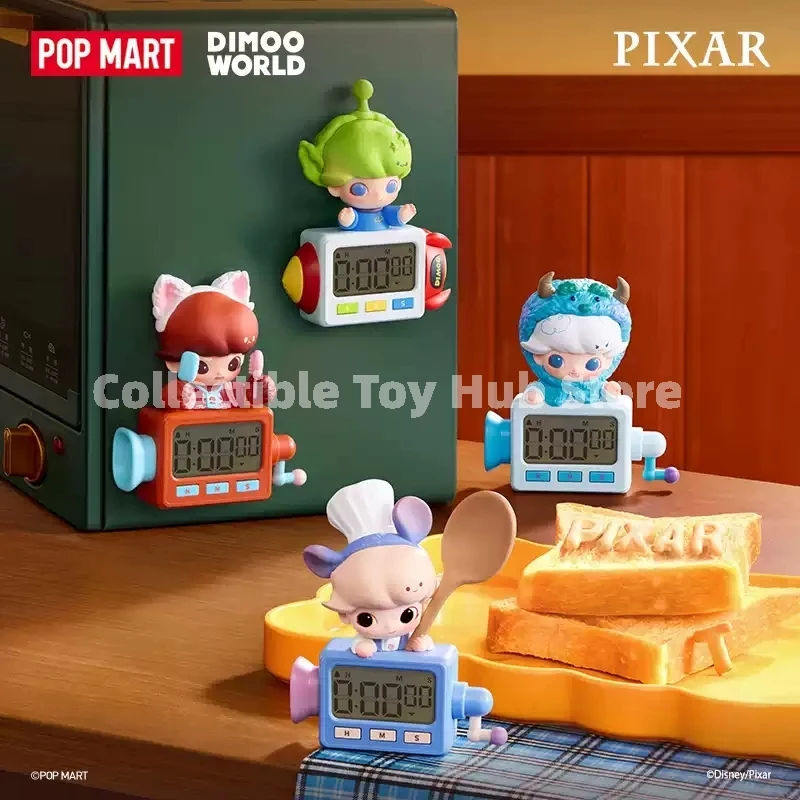 Фото Pop Mart Dimoo World Pixar: Магнит на холодильник с цифровым таймером (слепая коробка), коллекционный предмет декора для дома, подарок для взрослых №4