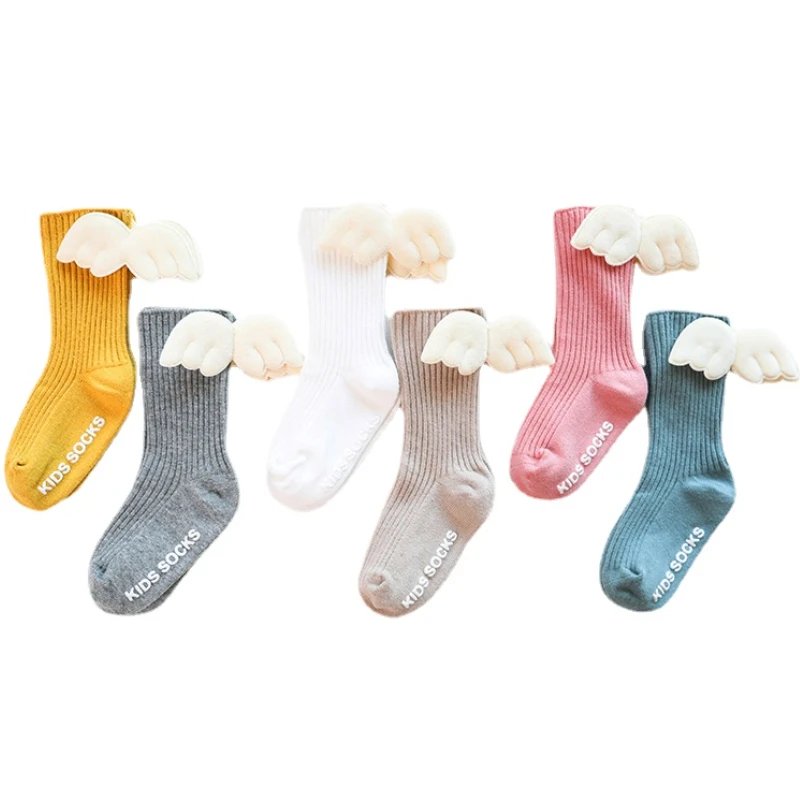 

Baby Socks Princess Elastic Knitted Cotton Socks For Newborn Spring Autumn Winter Sack Angel Wings Toddler Sock Baby Socken 0-3Y