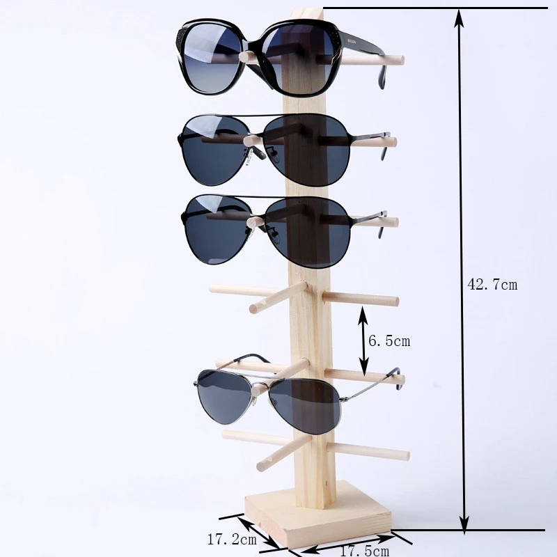 Multi Layers Wood Sunglass Display Rack Shelf Eyeglasses Show Stand Jewelry Holder for Multi Pairs Glasses Showcase