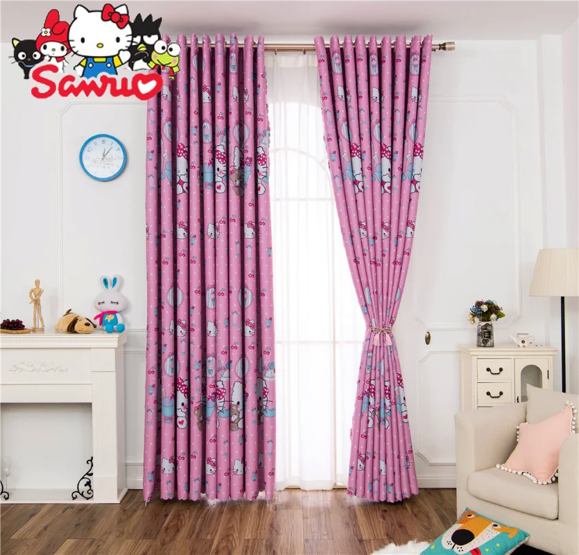 Sanrio Melody Kuromi Hello Kitty Cinnamoroll понравико Мультяшные длинные шторы для детской спальни