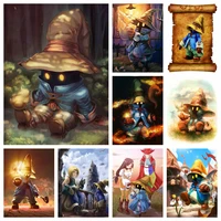 final fantasy diamond rhinestones painting cartoon game characters vivi cross stitch embroidery picture mosaic craft home decor