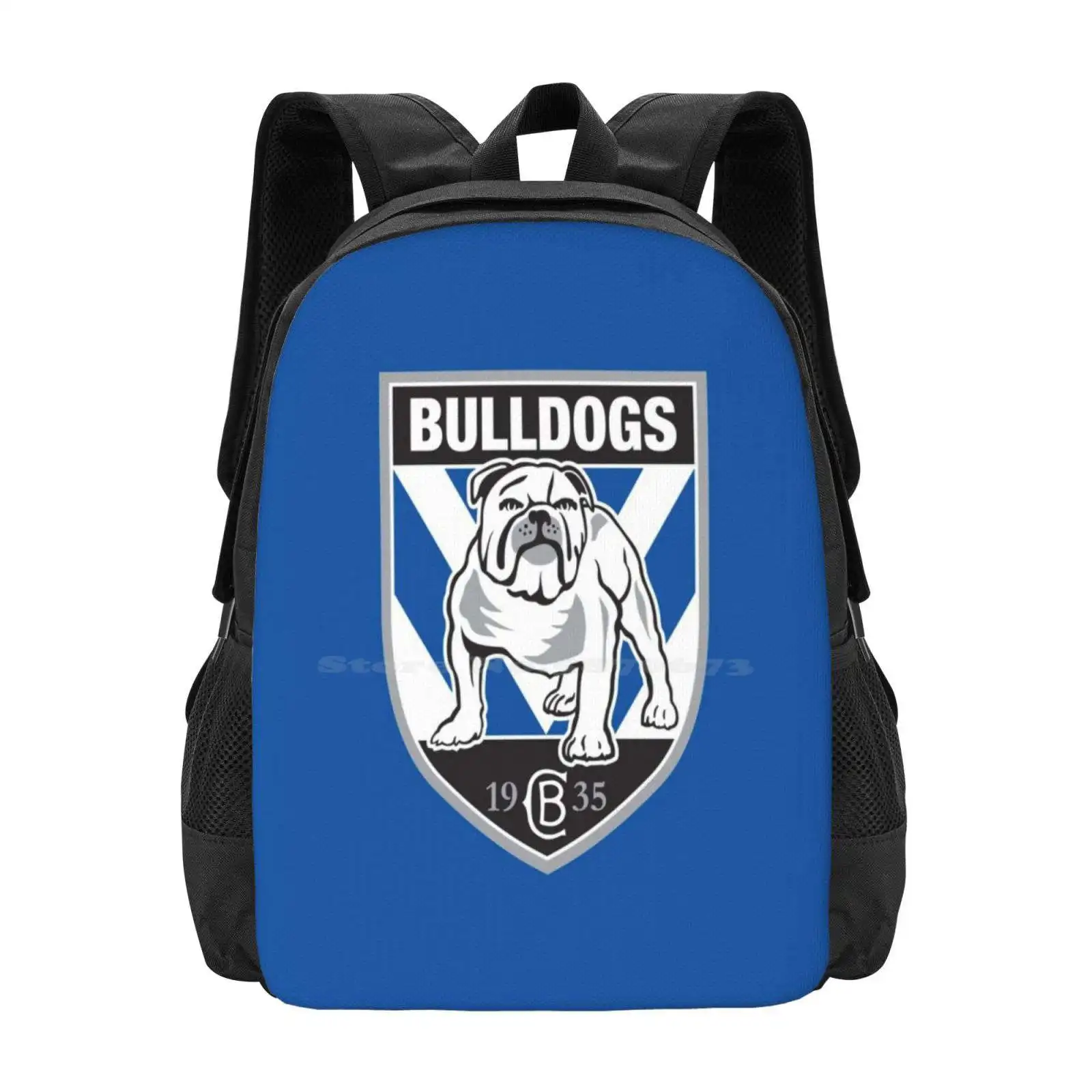 

Bulldogs-Merch 3D Print Design Backpack Student Bag Sport Logo