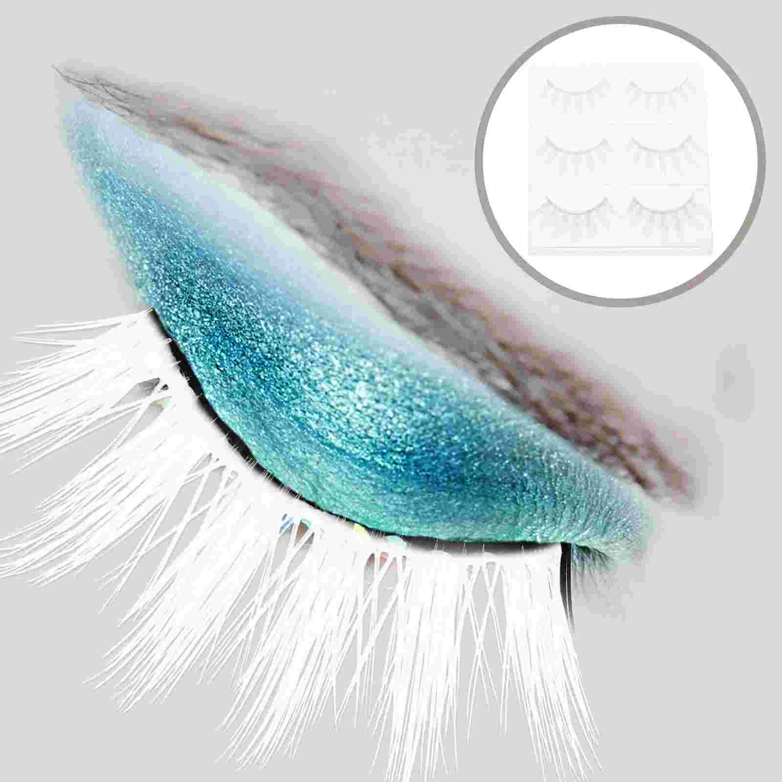 

Lashes Eyelash Eyelashes Extension False Lash White Artificial Natural Fake Fluffy Kit Individual Loose Volume Wispy Makeup