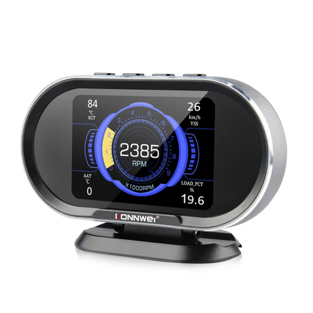 

Автомобильный бортовой компьютер KONNWEI KW206 OBD2, Автомобильный цифровой Компьютерный дисплей, сканер OBD 2, датчик расхода топлива, воды, темпера...