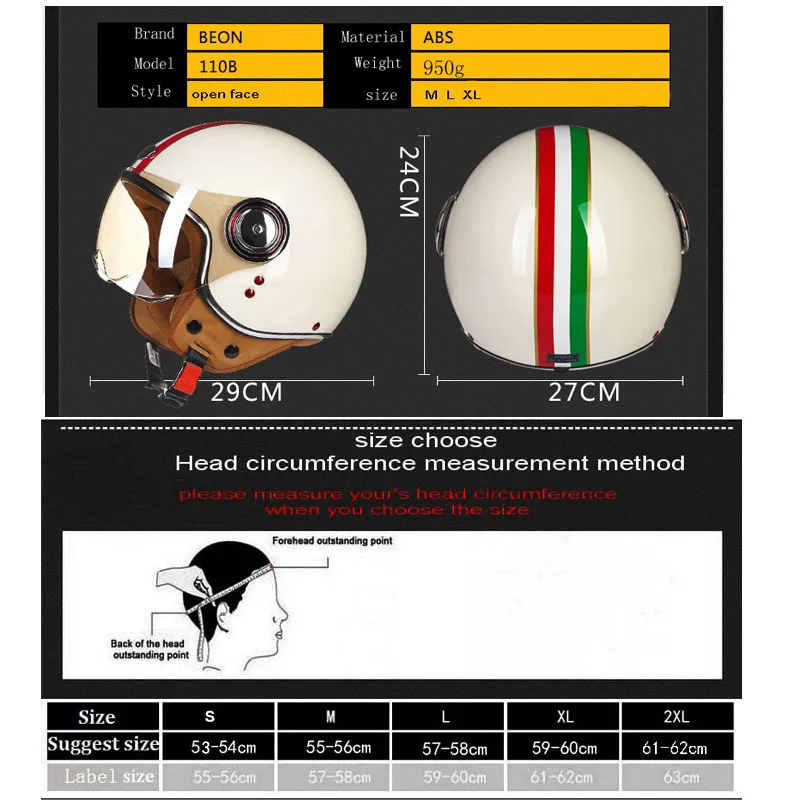 Electric Men's Motorcycle Helmet BEON E-Scooter Accessories Motocross Scooter Bicycle Moto Biker MOTO Helmets