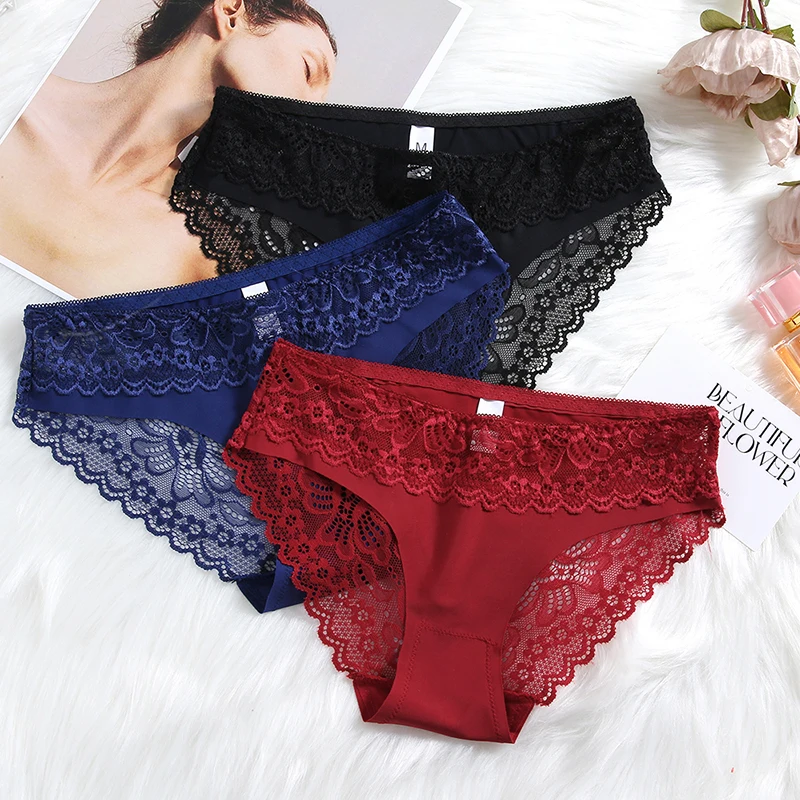

WarmSteps Sweet Women's Panties Lace Female Underwear Breathable Cozy Briefs Sexy Lingerie Girls Soft Panty Best Sale Underpants