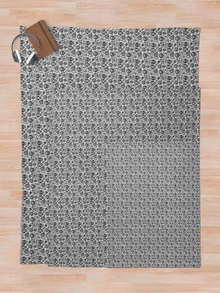 Одеяло Dia de los Muertos с символами и узором тяжелые мягкие плюшевые клетчатые