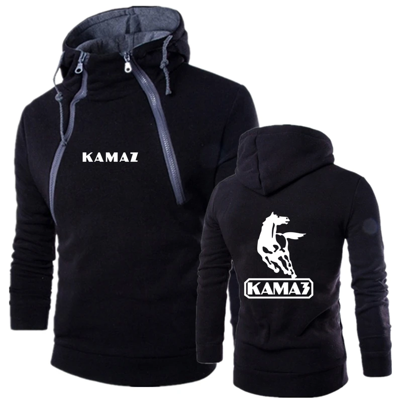 

2022 New KAMAZ Logo Print Customizable Spliced Cotton Warm Men Pullover Hoodie Jacket Casual Hip Hop High Quality Man Sportswear