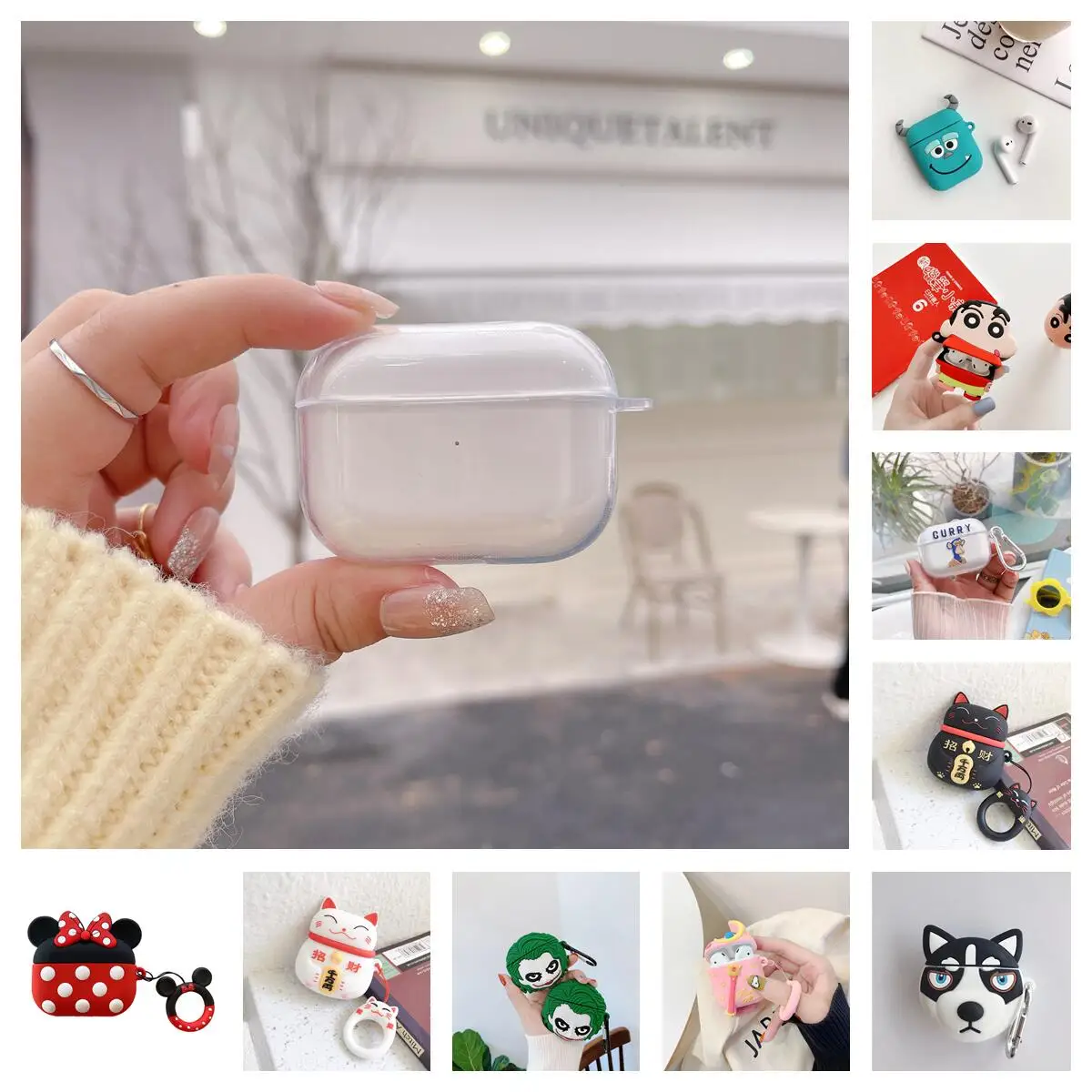 

Cute cartoon anime silicone sleeve Case for Airpods 1 2 3 Pro