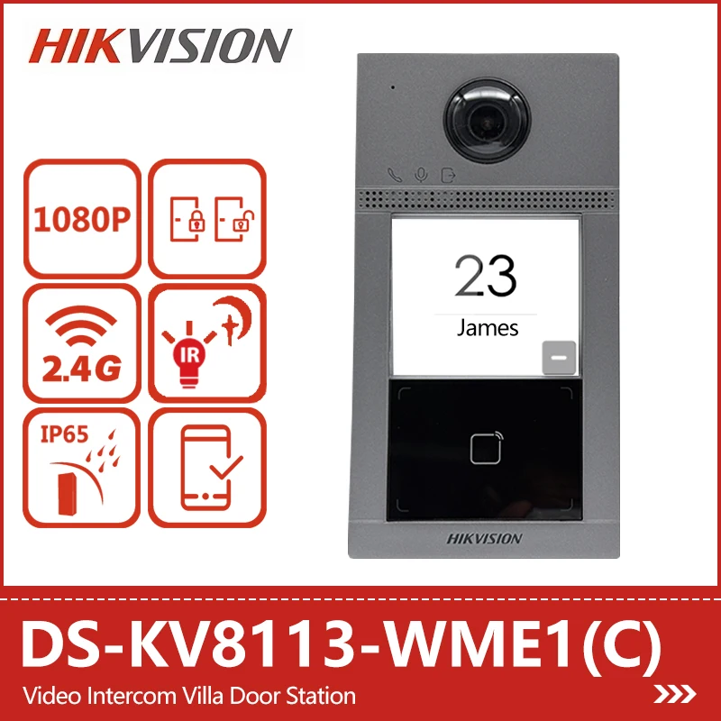 

Hikvision DS-KV8113-WME1(C) видеодомофон для виллы