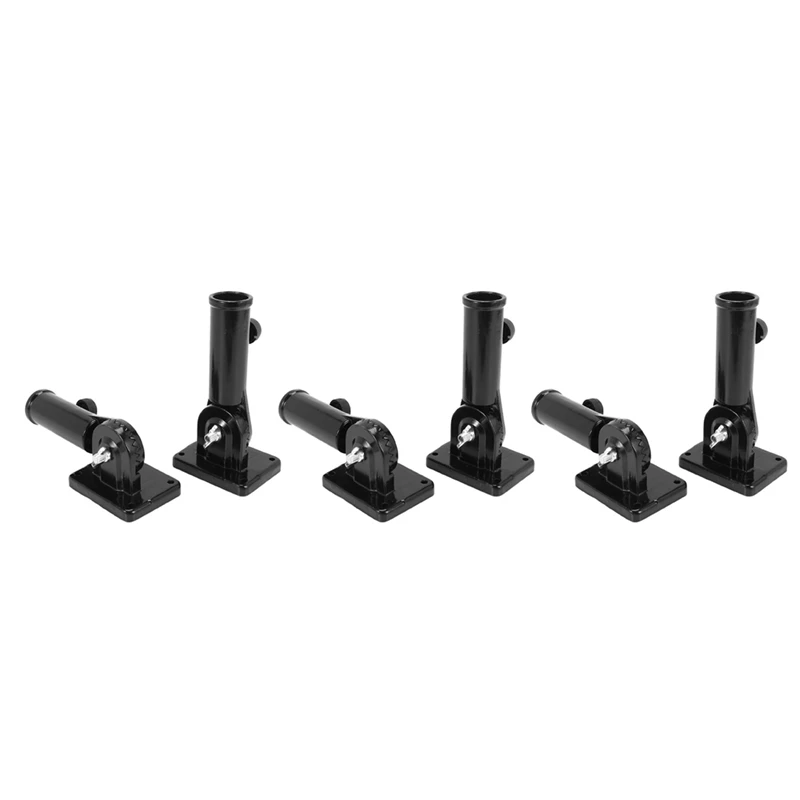 

3Set 2In 1 Multifunctional Adjustable Flagpole Bracket Heavy Duty Aluminum All Weather Flag Holder Wind Resistant(Black)