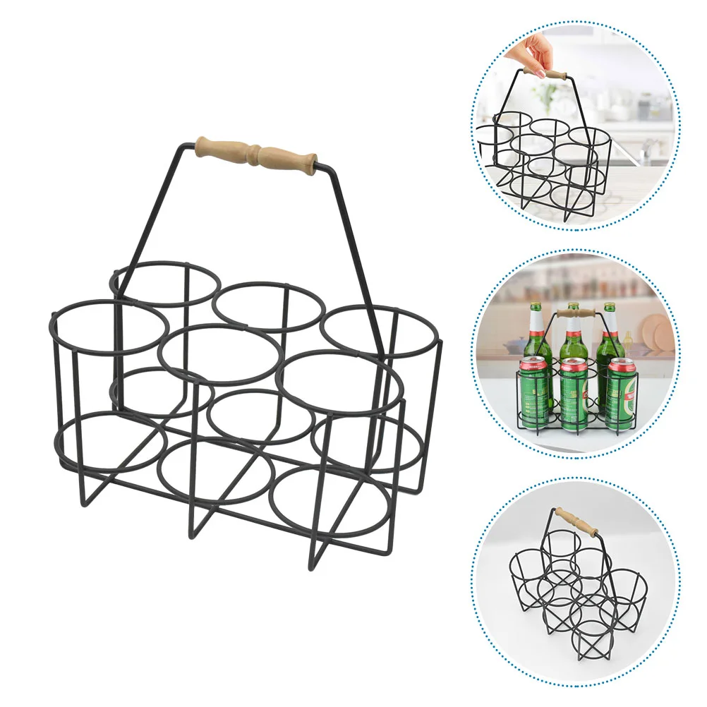 

Bottle Rack Beverages Storage Rack Bottle Holder Handheld Bottle Rack for Home Hotels Bars