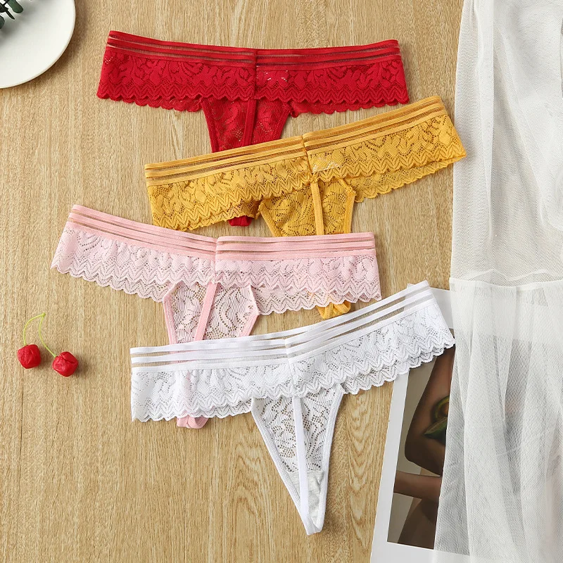 

Sexy Lace Thong Women Sports Underwear Fantasy Panties Women'S Sexy T Pants Culottes Micro Strings Lace Transparent Thong