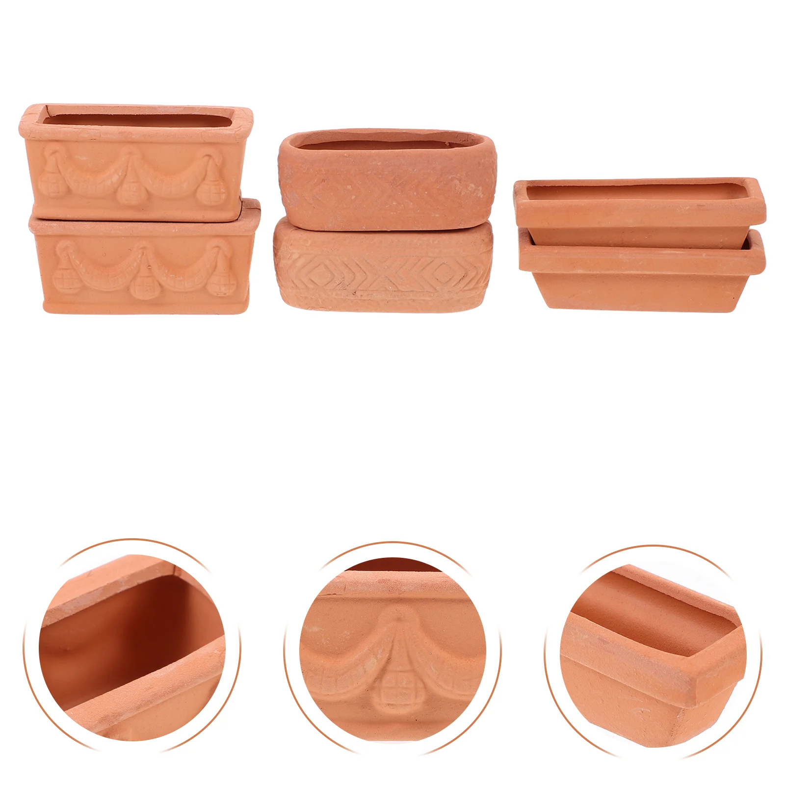 

Pots Flowerpots Miniature Flower Desktoptiny Decors Outdoor Potted Ceramic