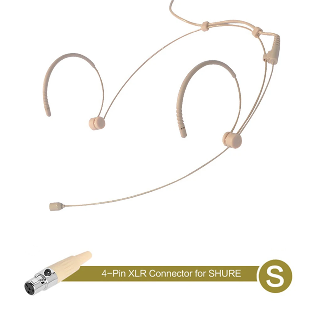 Double Earhook Headset Mic Headworn Comfortable Microphone 3.5mm 3-pin For AKG/4-pin XLR Connecto For SHURE Music Parts enlarge