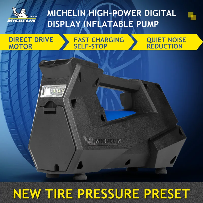 Michelin 12310 pro Car Tire Inflator Air Pump 156W Digital Pressure Gauge Tire Pressure Preset Air Compressor