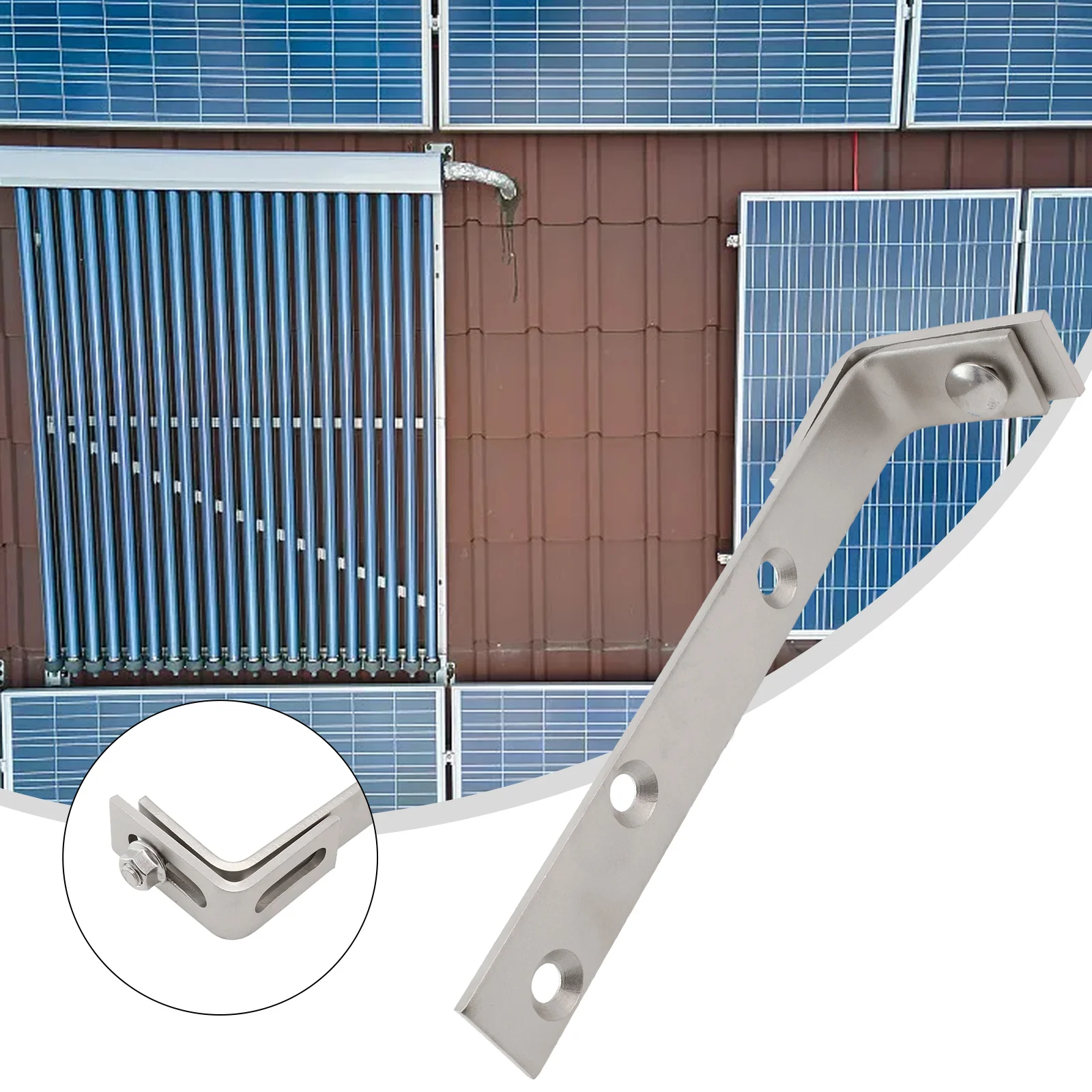 

H Clamp Solar Panel Bracket Solar Power System Accessires 71-105mm Adjustable Photovoltaic Holder Solar Panel Mounting