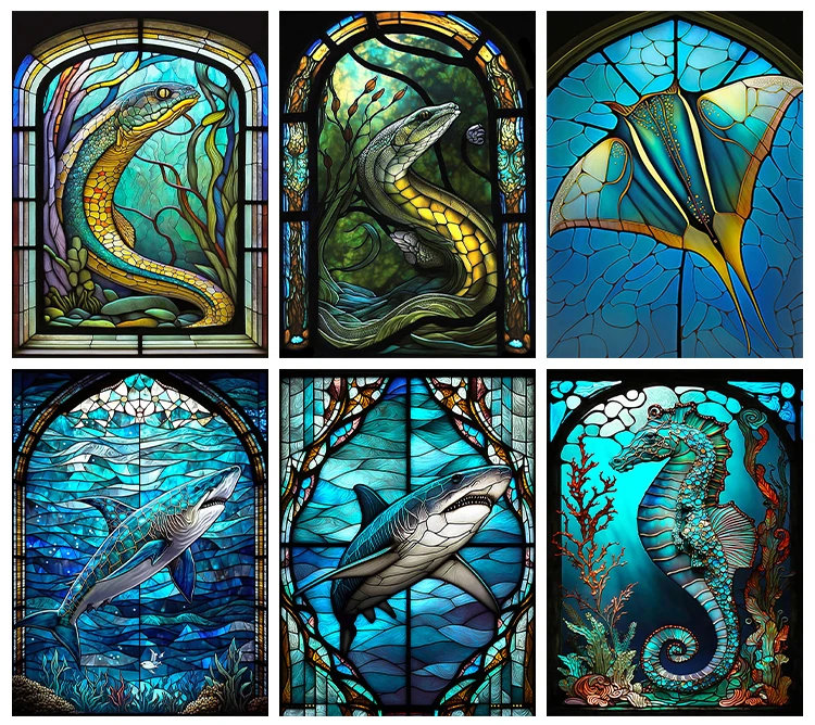 

Животные 5D алмазная живопись искусство змея Акула морской лошадь алмазная живопись инкрустированная полностью Алмазная вышивка художник украшение для дома