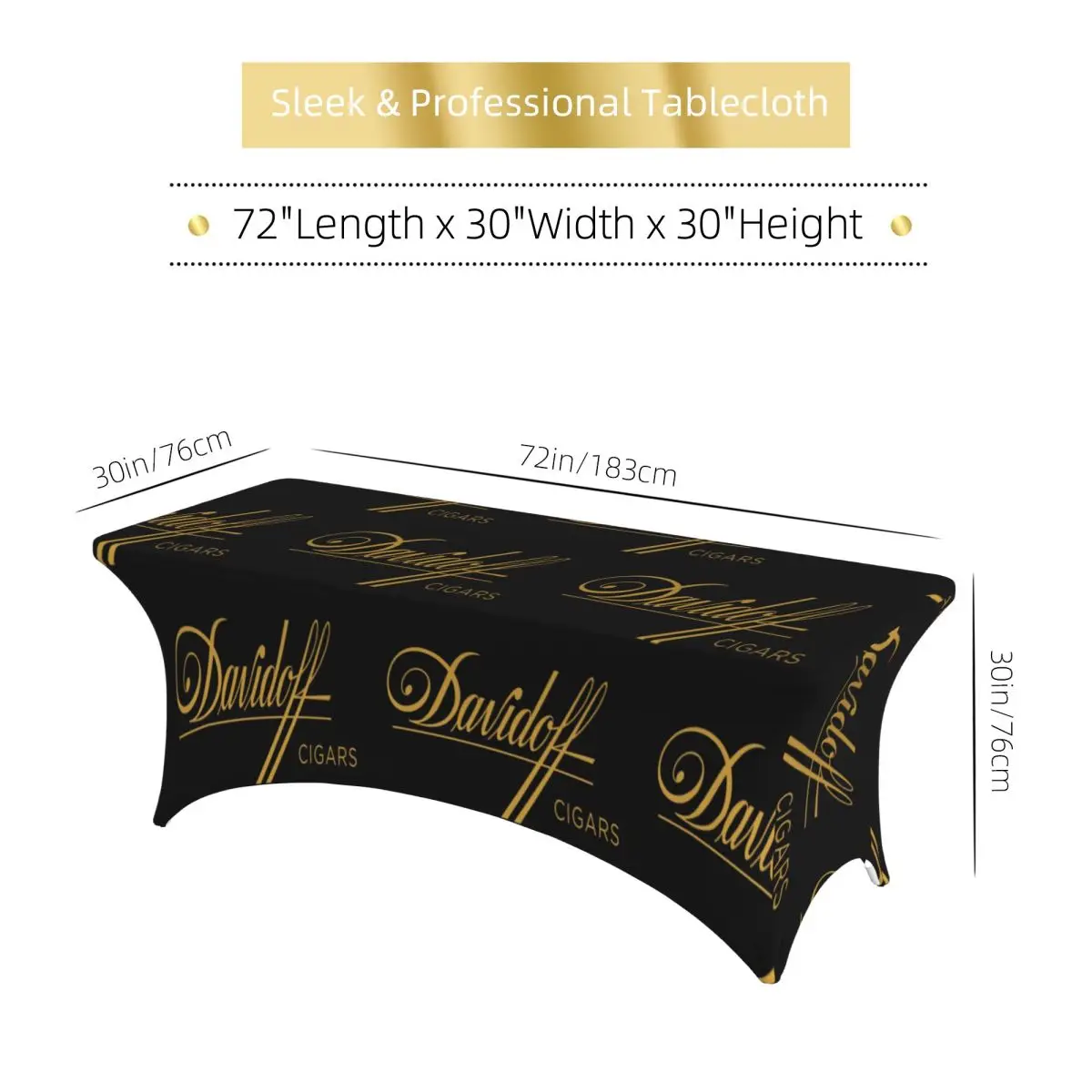Фото Скатерть прямоугольная Davidoff Cigar Custom, маслоотталкивающая, для обеденных мероприятий №5