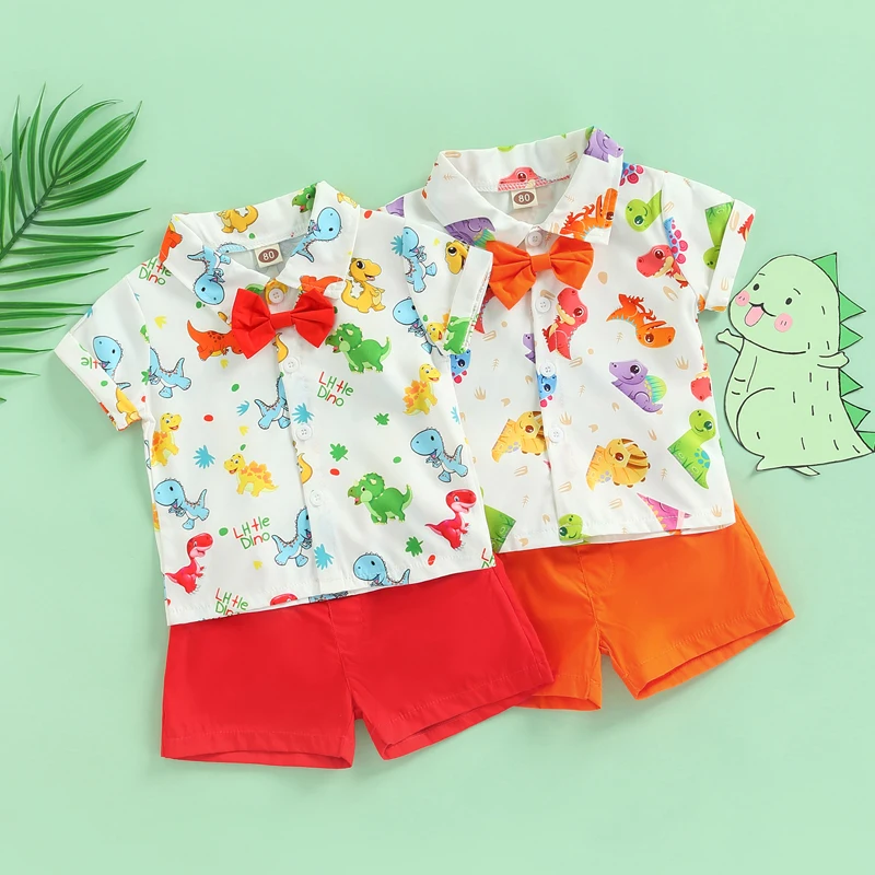 

Рубашка с коротким рукавом и шорты, с бантом и принтом