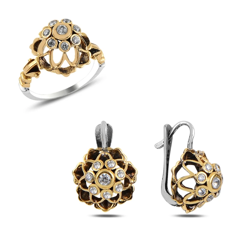 

Silver 925 Sterling Zircon Cubic Zirconia Authentic Set
