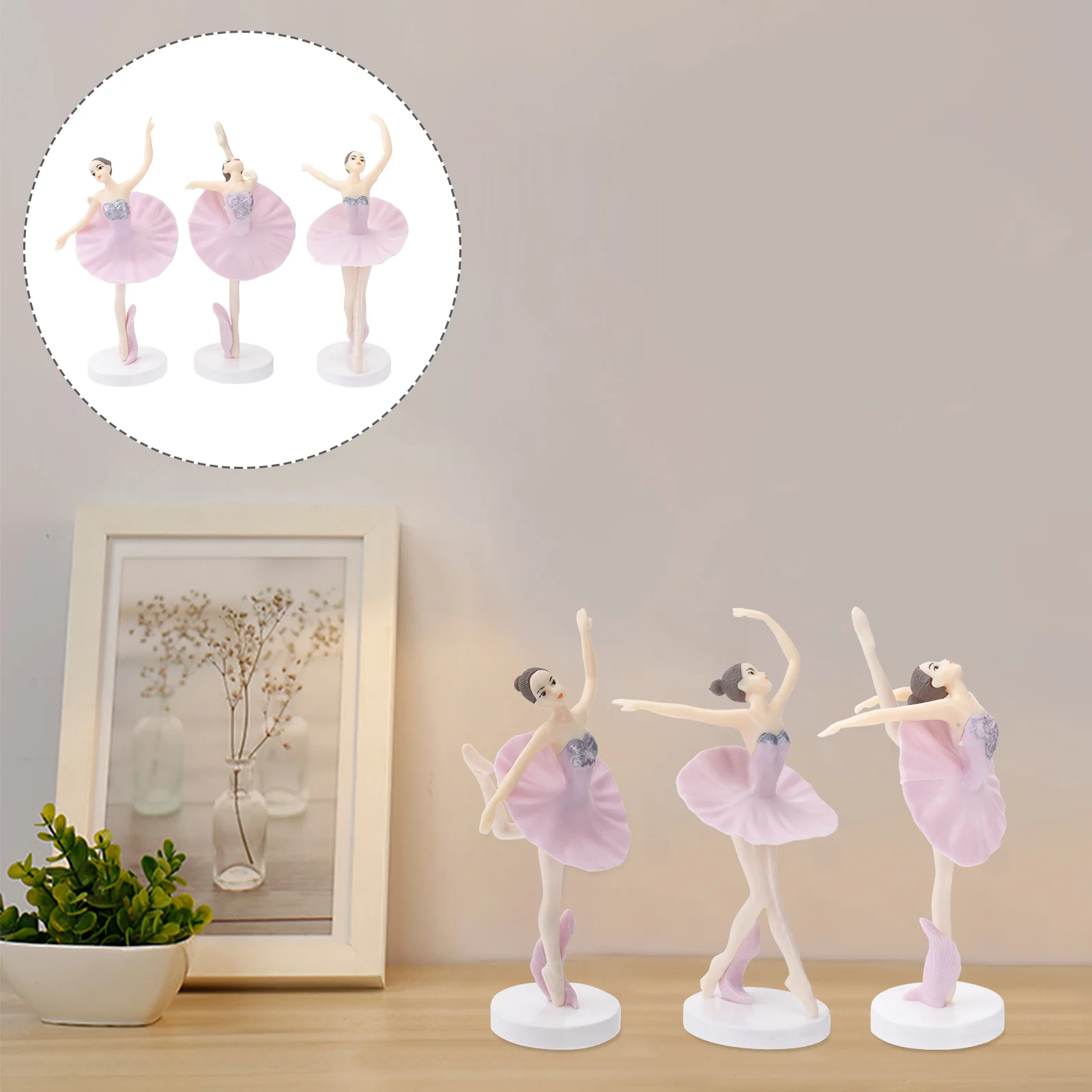 

3 PCS Beautiful Dancer Statue Desktop Toys Dancing Girl Figurines Dancing Ballet Girl Statue Vintage Toys Mini Figurines