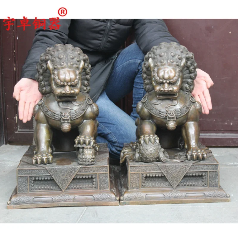 

Медный Лев из латуни, льв, бронза, большие дворцовые ворота, Лев, Пара украшений, поделки