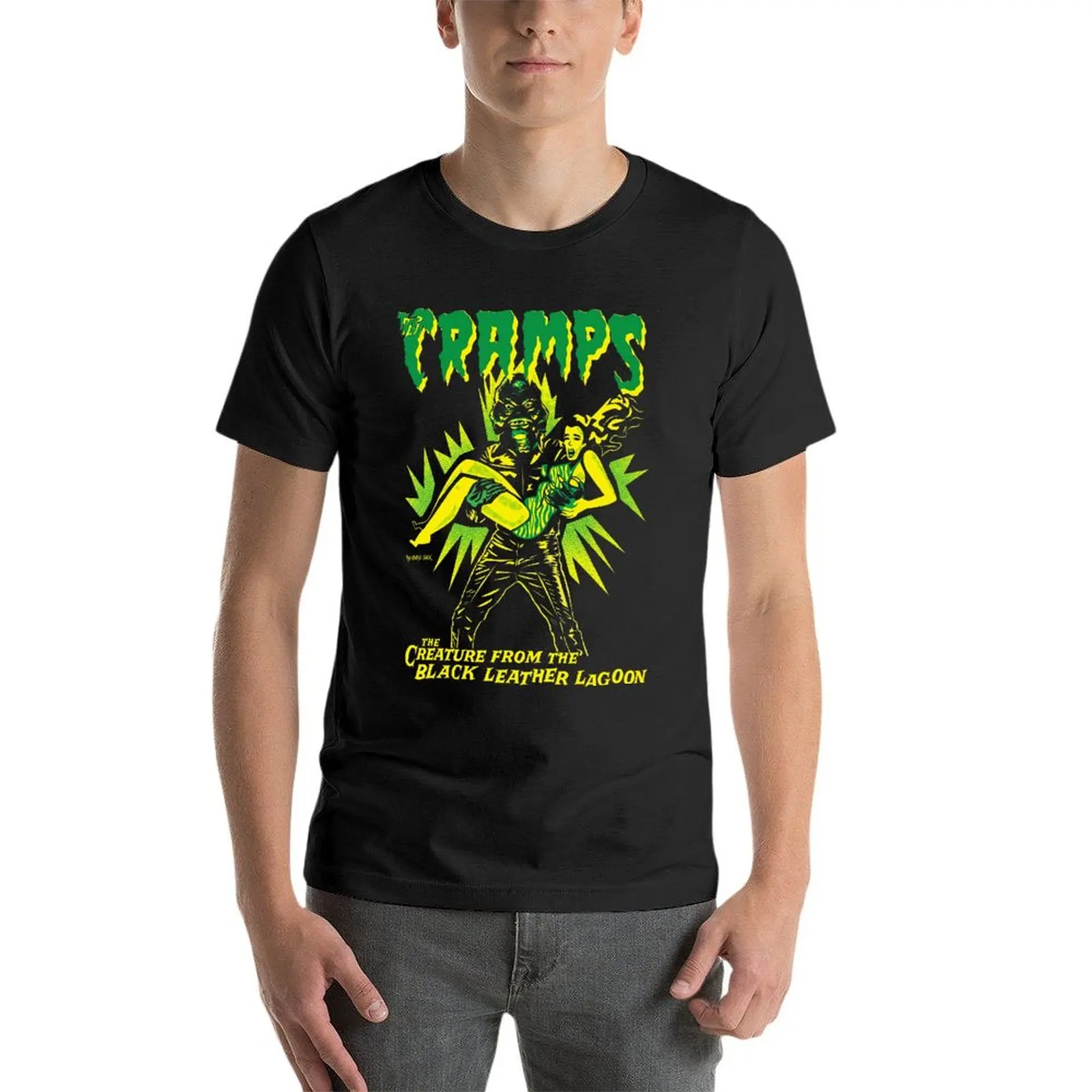

The Cramps Creature From Black Leather Lagoon Horror Oversize T Shirt Printed Men'S Clothing Short Sleeve Streetwear Large Size