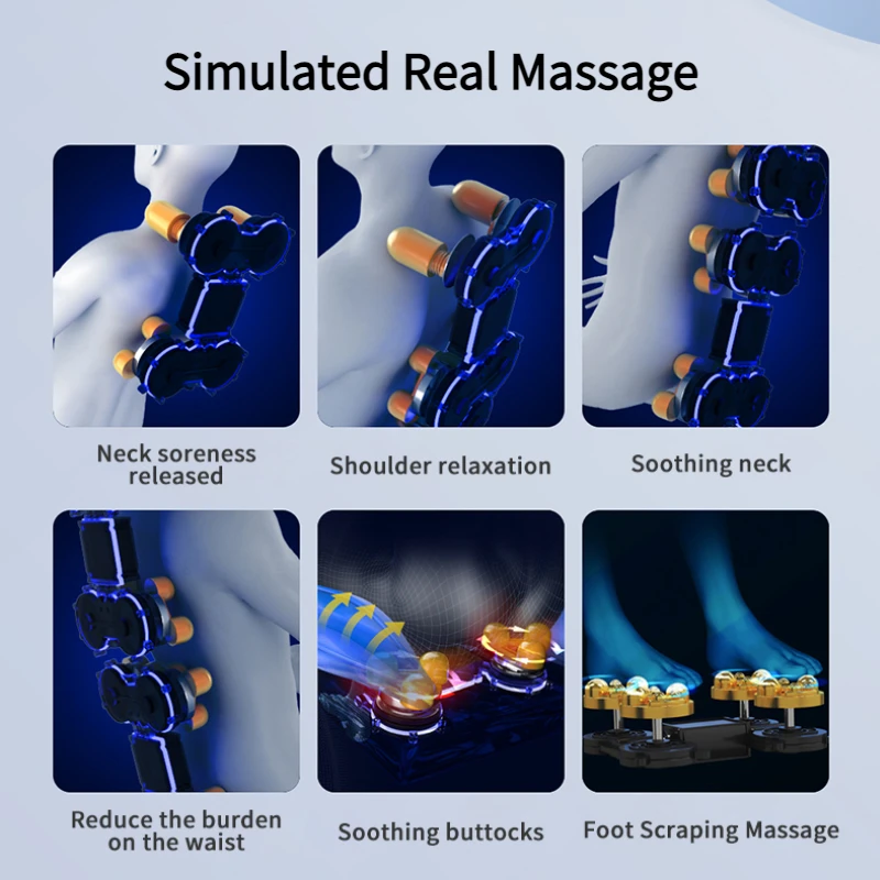 Space Capsule Multifunctional Zero Gravity Full Body Electric Kneading Cervical Sofa Home Luxury 145CM SL Track Massage Chair |