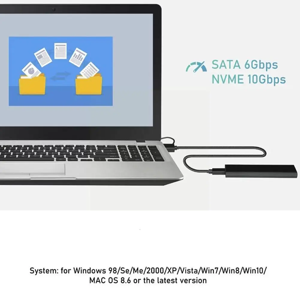 

Universal HDD Enclosure Support Both NVME PCIe M Key/M+B And Cable With SATA Enclosure Adapter Disk SSD Drive Hard NGFF Key Z2J2