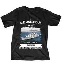 uss agerholm dd 826 us navy gearing class destroyer t shirt summer cotton short sleeve o neck mens t shirt new