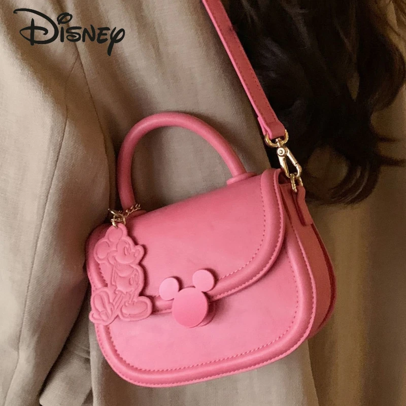 Disney Mickey's New Women's Crossbody Bag Fashionable and Premium Solid Shoulder Bag Small Fresh and Versatile Women's Handbag