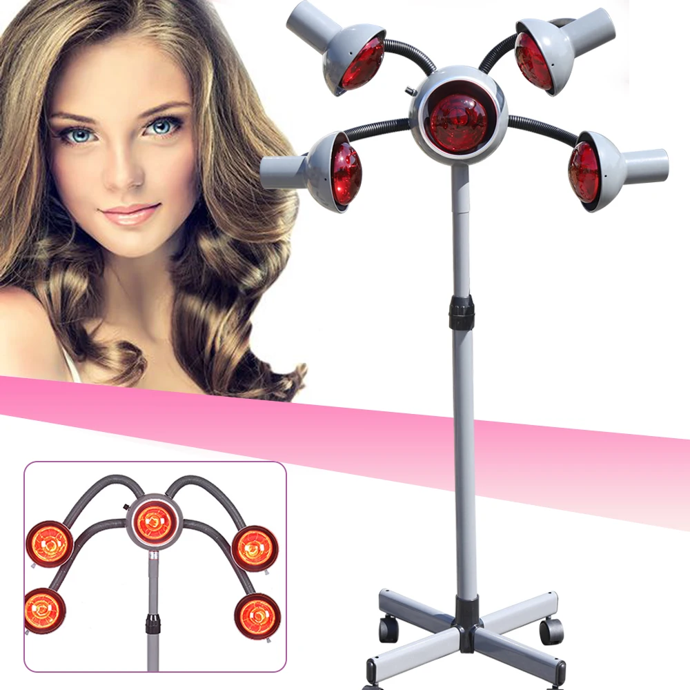 

Professional 5 Heads Infrared Ray Lamp Heat Therapy and Hair Color Processor Hair Dryer Dyeing Perming