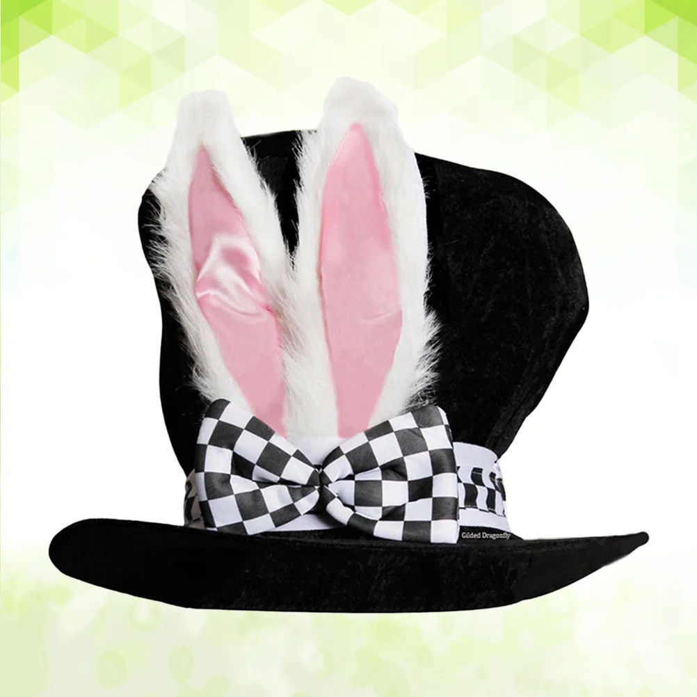 

Black Tops Women Bunny Ears Headband Stripes Hats Jacket Bunny Hat Moving Ears Cute Bunny Headband Woman