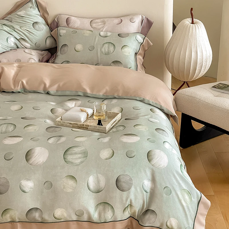 Комплект постельного белья из египетского хлопка Светanya 60-х годов Queen King Ru