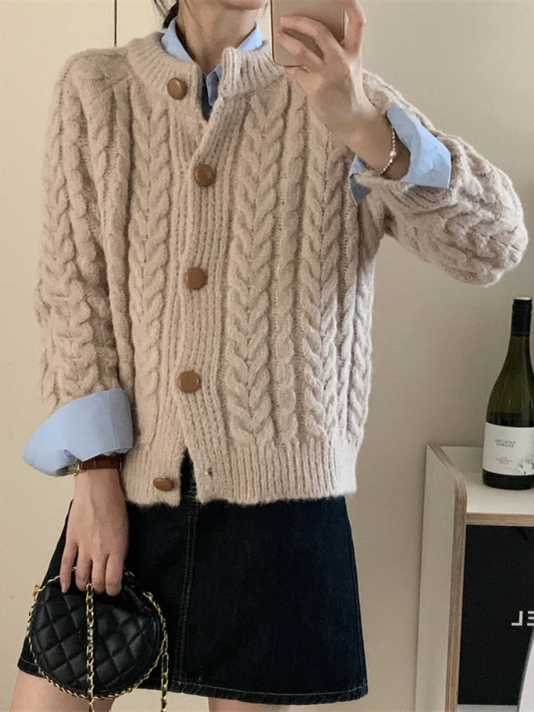 

Cardigan for Women Autumn Winter Womens Clothing New Knitted Single Breasted Sweater Fashion Loose Casual Commuting Comfortable