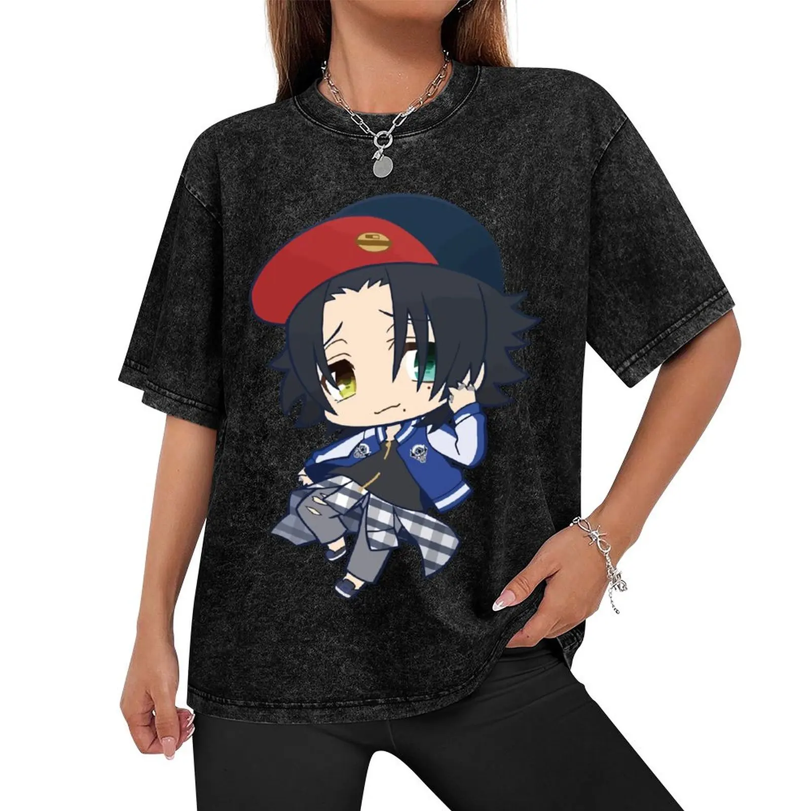Футболка Jiro Chibi (Hypmic) с графикой футболка большого размера рисунком футболки на