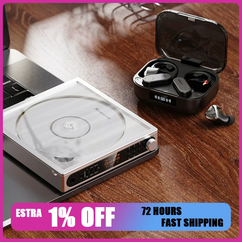 Фото Портативный Hi-Fi CD-плеер FiiO DM15 AKM с USB DAC AKM AK4493S, Bluetooth-передатчиком, балансным выходом 4,4 мм, перезаряжаемый аудиоплеер №1