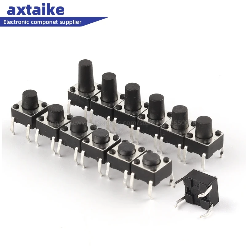 

50PCS DIP SMT Tactile Switch 6*6*4.3/5/5.5/6/7/8/9/10/11/12/13mm Momentary Tactile tact Push Button Mini Micro Switch 6*6MM 4Pin