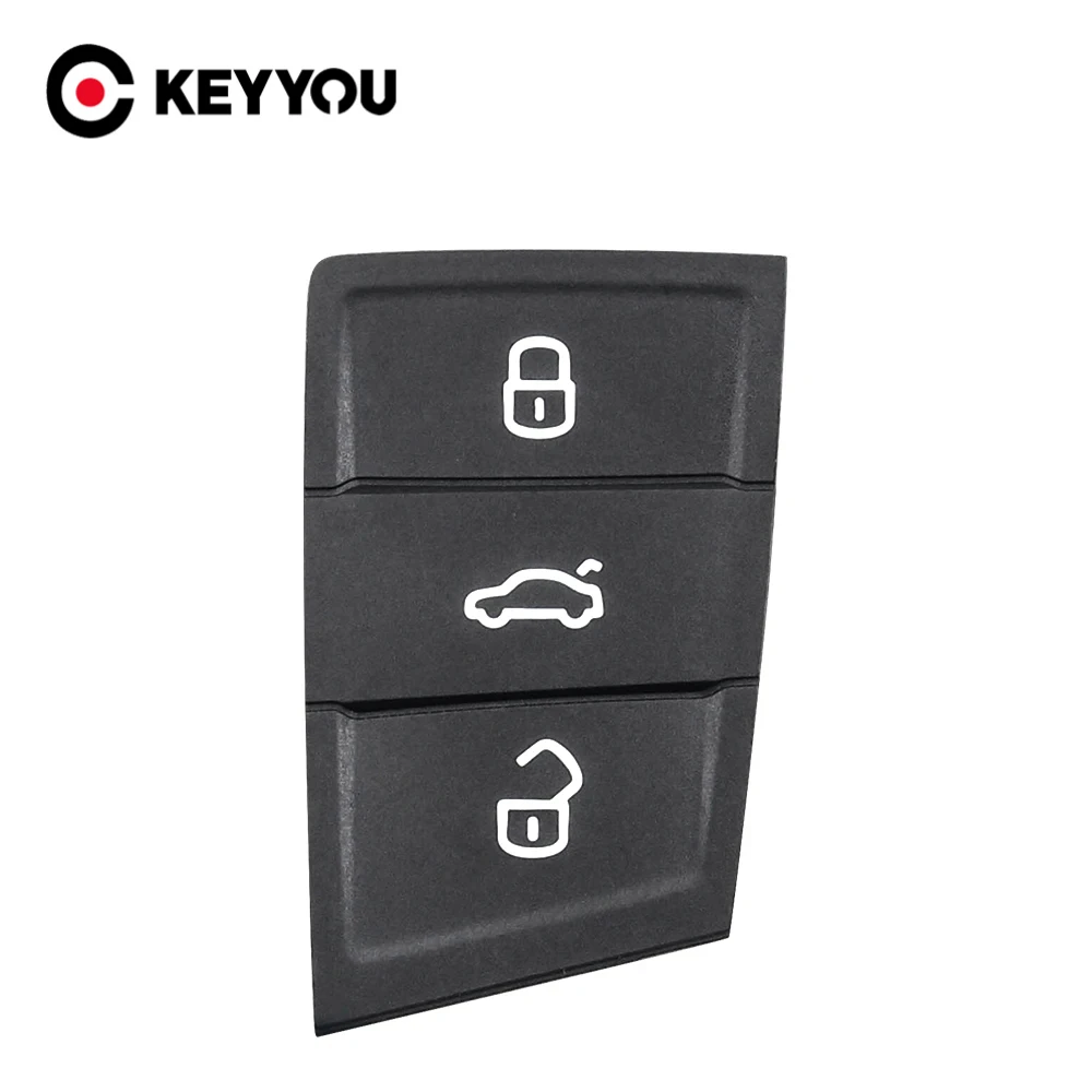 Фото KEYYOU 10 шт. 3 кнопки резиновый автомобильный дистанционный ключ для Volkswagen VW Golf 7 4 5 Mk4 6 для Skoda Octavia для Seat Leon Ibiza Altea №2
