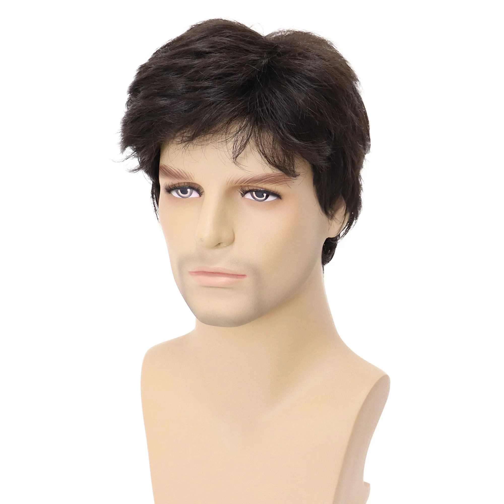 Мужской парик GNIMEGIL короткие прически синтетический для мужчин бразильские