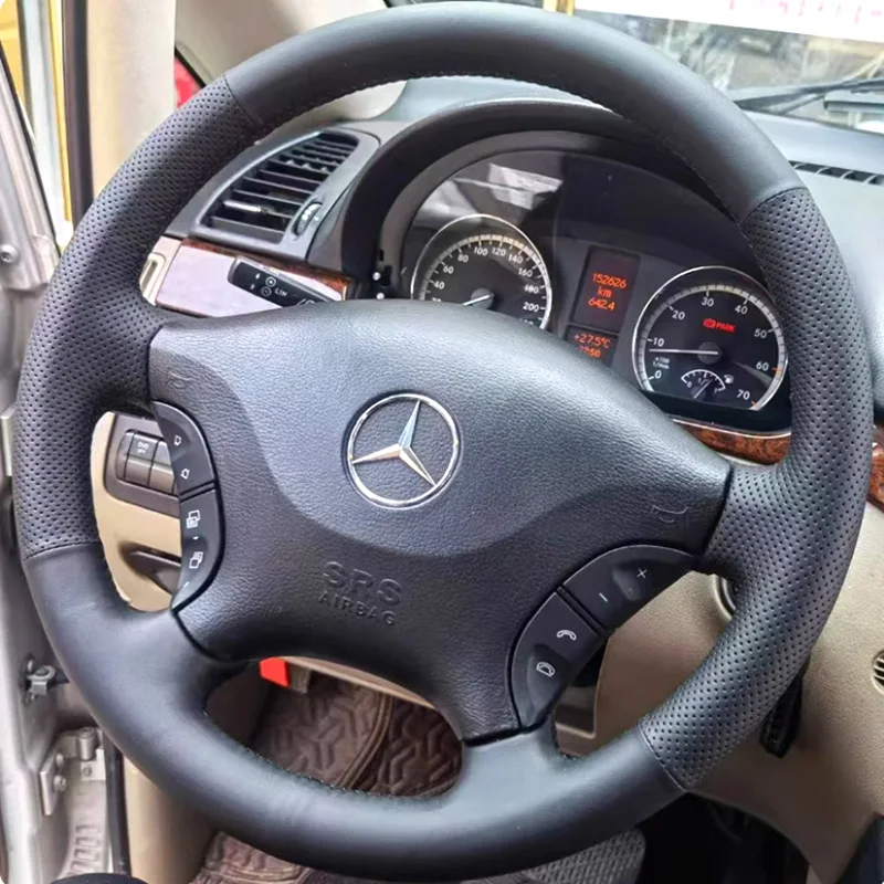 

Для Mercedes Benz Viano W639 Vito 2006-2011 самодельная Нескользящая износостойкая искусственная воловья кожа черный интерьер