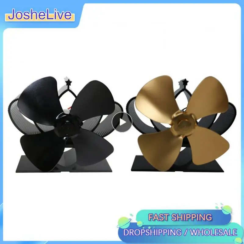 

5 Blades Fireplace 4 Blade Heat Powered Fan Wood Burner Stove Log Komin Eco Friendly Quiet Fan Home Efficient Heat Distribution