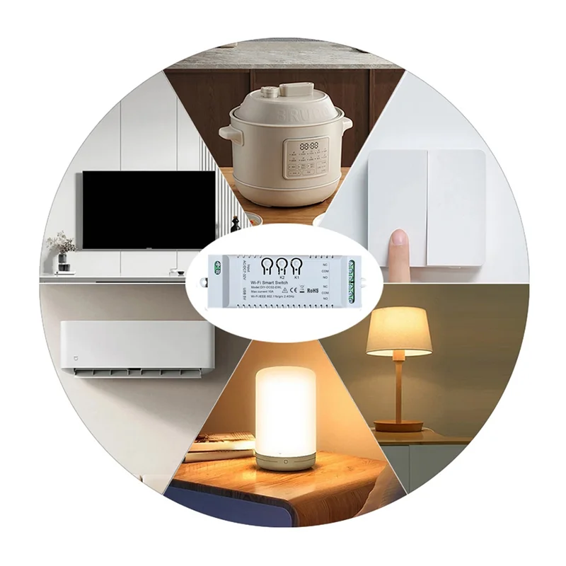 Умный выключатель с таймером 2 канала Wi-Fi 85-265 в USB 5 В 4 ГГц