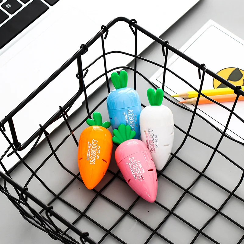 Необычная мультяшная Милая точилка для карандашей в виде моркови Необычные