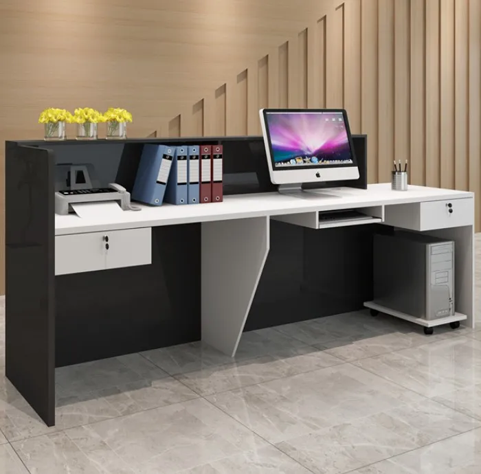 Панель стандартного размера L-образная стойка Современная офисная регистрации