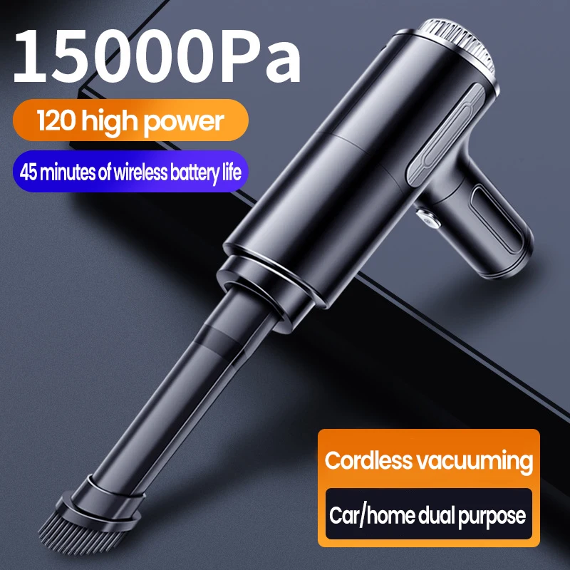

15000Pa Wireless Car Vacuum Cleaner Mini Wet Dry Dual Use Vacuum 120W Handheld Portable Vacuum Cleaner For Car Home Cleaner