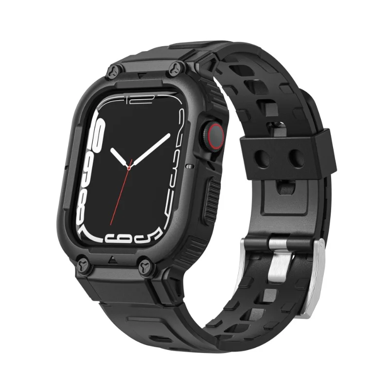 Suitable for Apple watch band Ultra49mm iwatch integrated molding strap armored TPU strap 45mm44mm40mm41mm